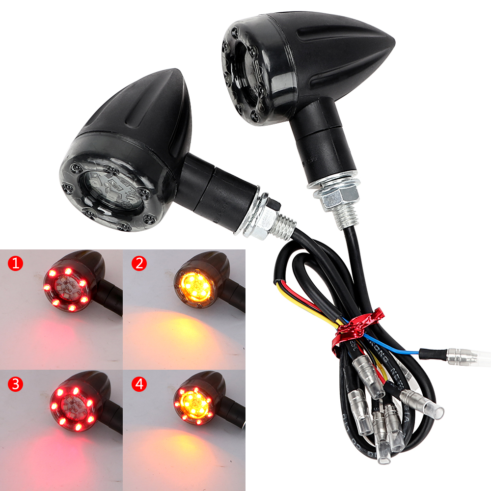 12V LED Motorcycle Brake Light Turn Signal Lamps Taillights Indicator Motorbike Dirt Pit Bike Accessories for BMW Honda Suzuki