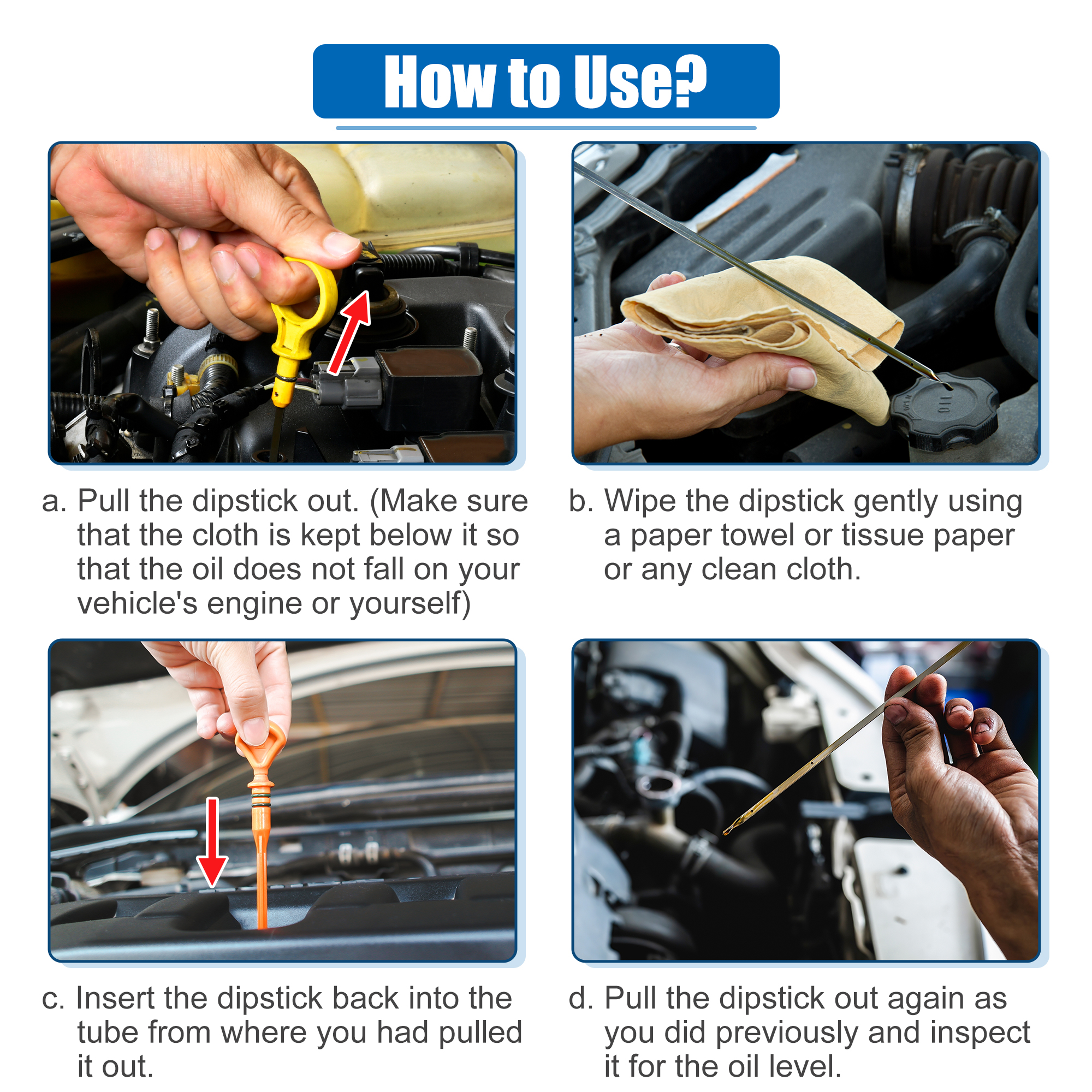UXCELL Engine Oil Dipstick for C70 2.3T 5 cylinder Convertible 1998-2004 for C70 2.4T 5 cylinder No.9497557