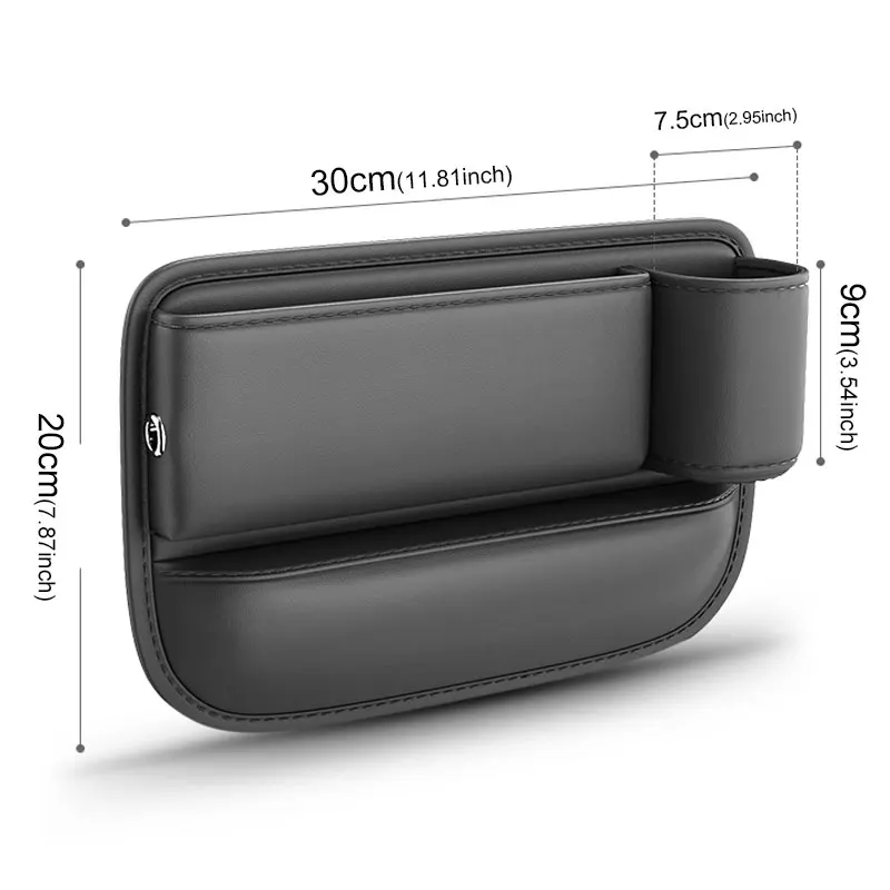 PU Leather Car Seat Gap Bag Case Storage Bag For Auto Console Side Seat Plug Filler Organizer Car Crevice Stowing Tidying Pocket