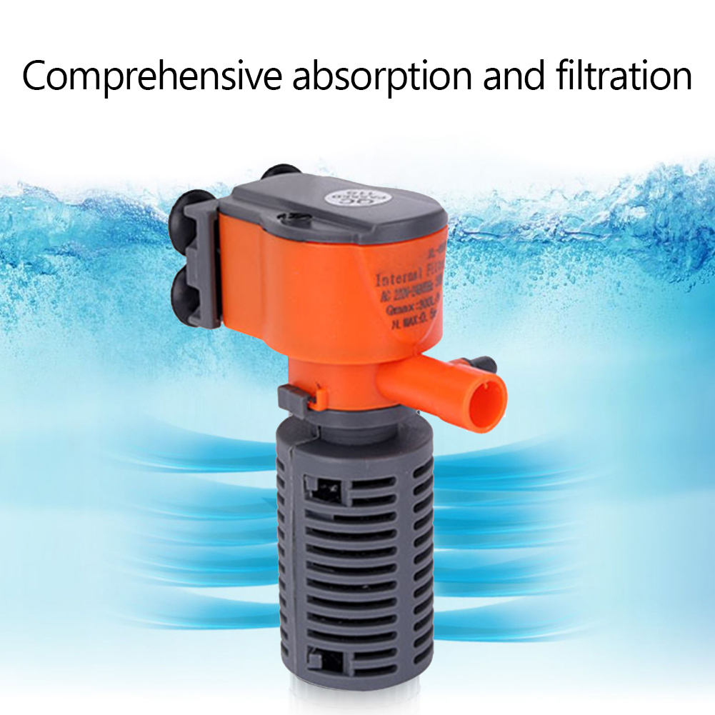 3W 5W Submersible Aquarium Filter Quiet Fish Tank Internal Filter Pump Air Oxygen Water Circulation for Fish Turtle Tank