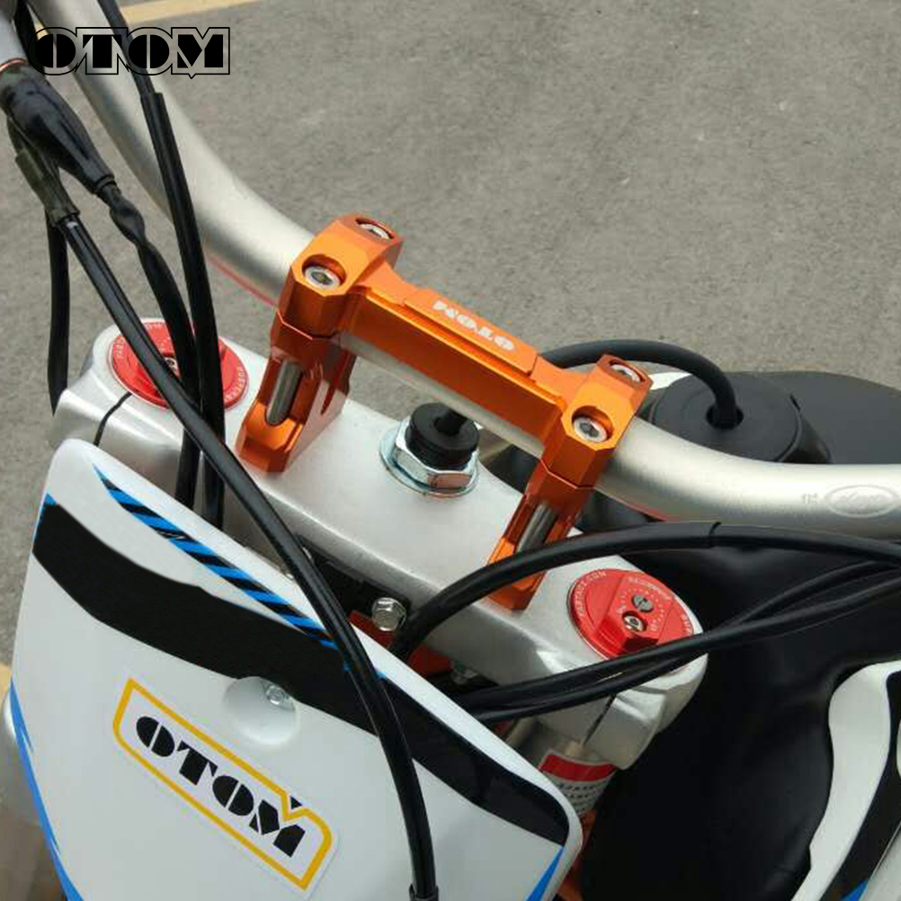 OTOM 28MM Motorcycle Handlebar Clamp Mount Base Handle Bars Riser w/ Mount Bolts CNC Aluminum For KAYO T4 GUIZUN MX6 Off-road