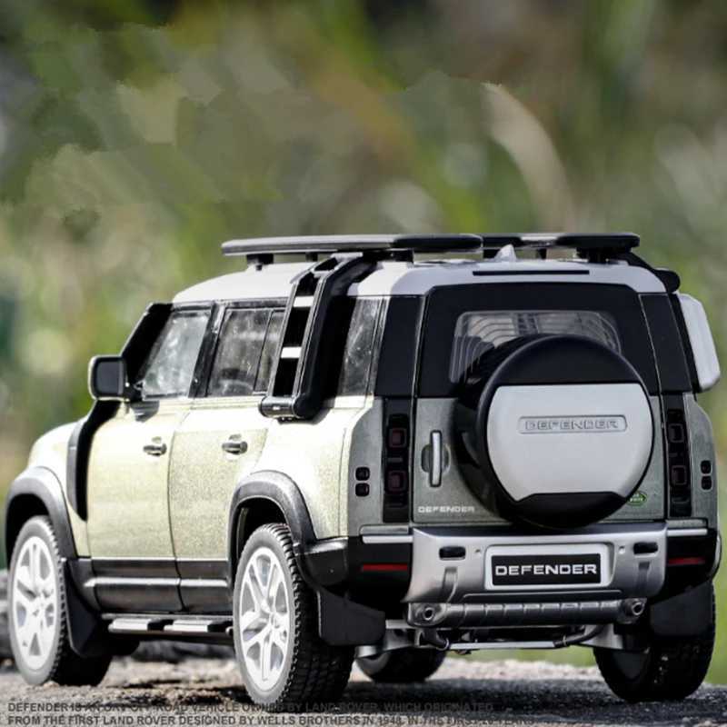 Free shipping Cars New 1/24 Range Rover Defender Alloy Diecast Metal Off-road Vehicles Car Model Silation Sound and Light Kids Toy Gift