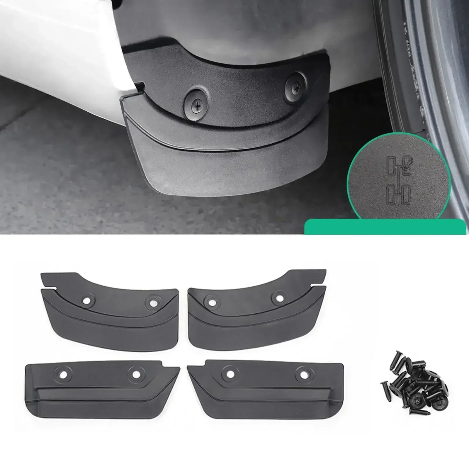 Car Mud Flaps For Tesla Model 3 Model Y 2020 2021 2022 2023 Front Rear Wheel Fender Mudguards Splash Guards Car Accessories
