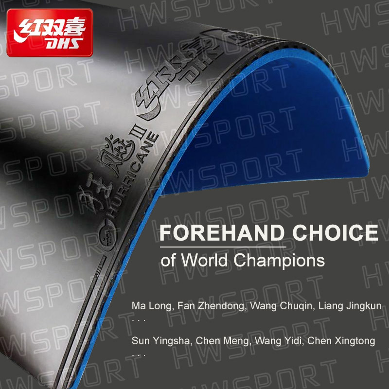 DHS NEO Hurricane 3 National Table Tennis Rubber Special for CNTT Team Sticky Ping Pong Rubber Sheet with Pre-set Dense Sponge