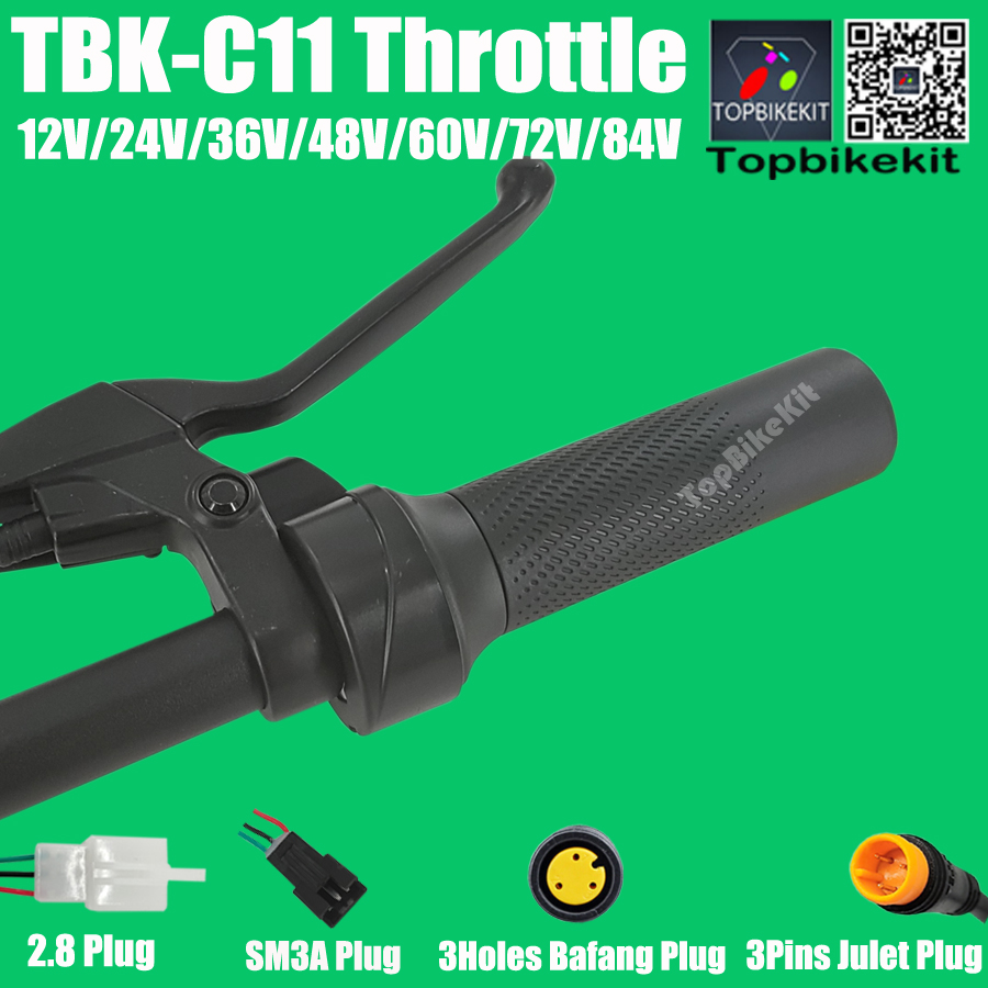 T Ebike Bafang Motor Throttle Julet WP/2.8/SM/Higo Plug Ebike Twist Grip throttle for Bafang Mid Motor 22.2mm Handlbar