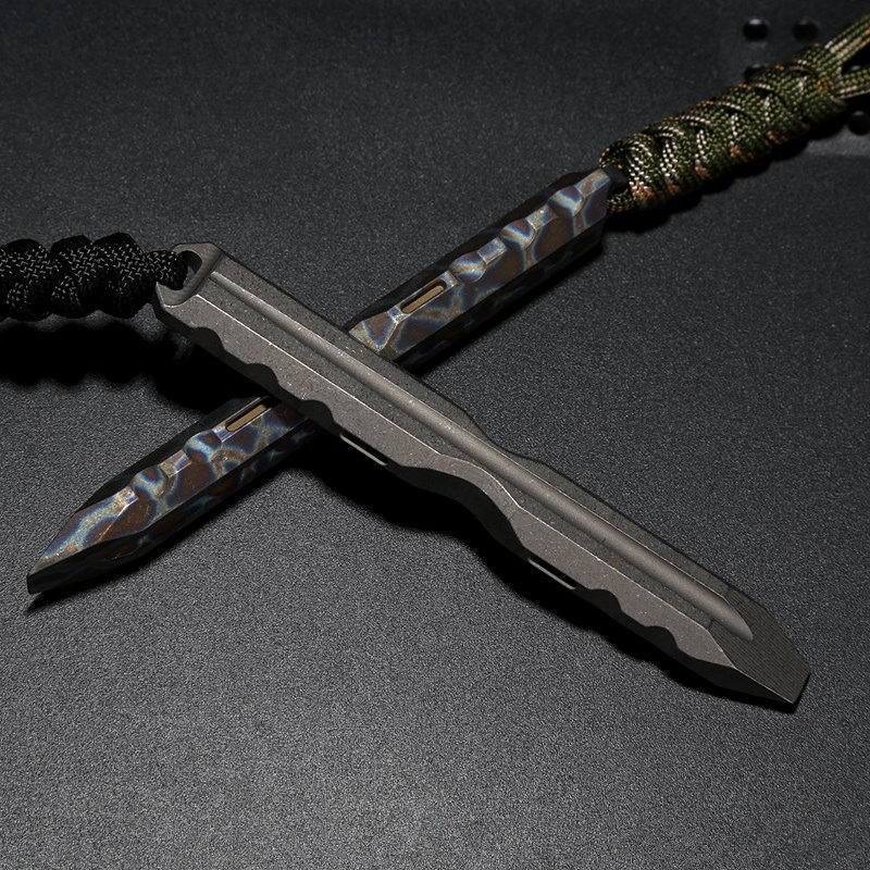 110mm Multifunctional Titanium Alloy Crowbar Pocket Pry Bar Nail Puller EDC Tacticals Tool Car Gifts With Four 1.5*6mm Grooves