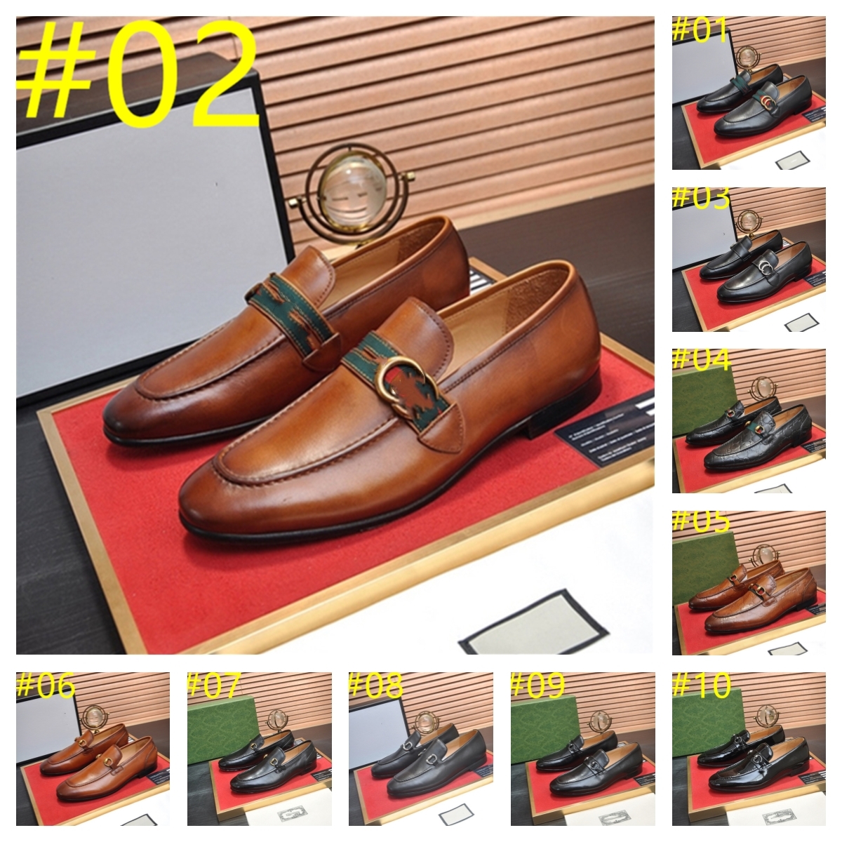 Mens Designer Slip On Men designer Dress Shoes Men Oxfords Fashion Business Dress Men Shoes 2023 New Classic Leather Men'S Suits Shoes Size 38-46