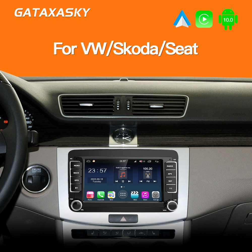 GATAXASKY 7" Android Car Radio GPS For VW / Volkswagen Skoda Octavia golf 5 6 touran passat B6 polo Jetta Radio Player Carplay