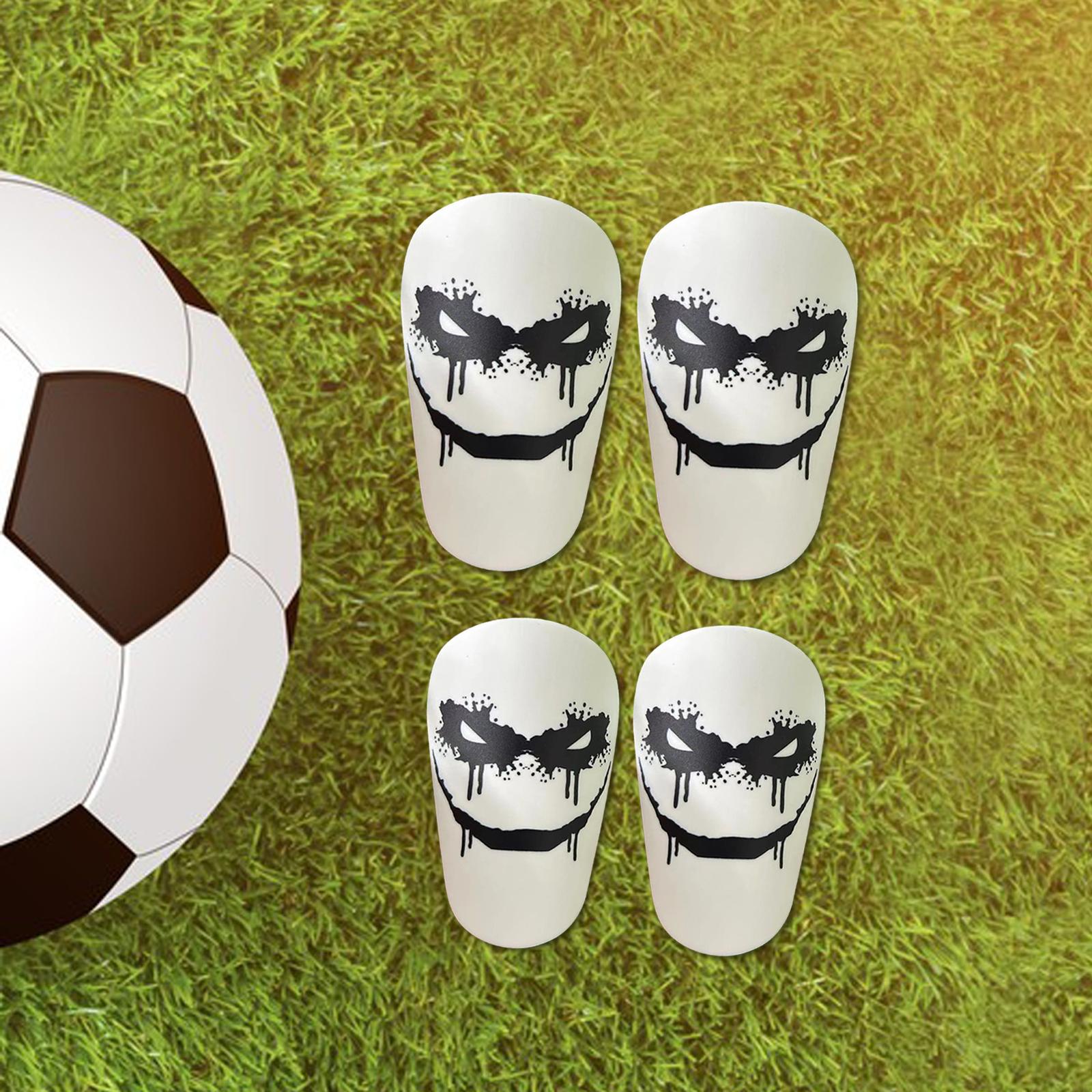 2x Mini Soccer Shin Guards Protector Calf Guards for Boys Girls Kids Outdoor smile