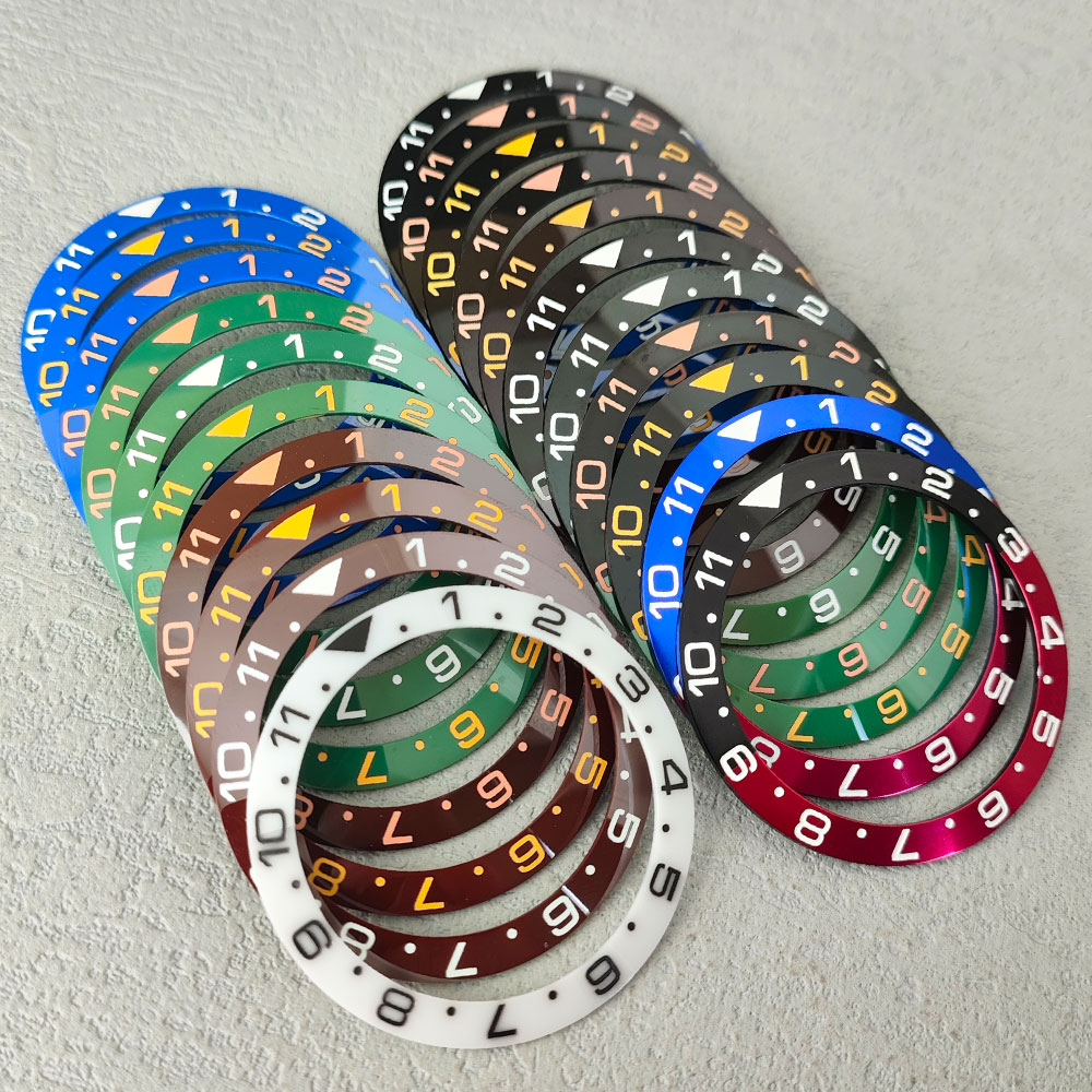 The new 38mm ceramic bezel GMT and diving watch insert are suitable for 40mm men's watch replacement accessories