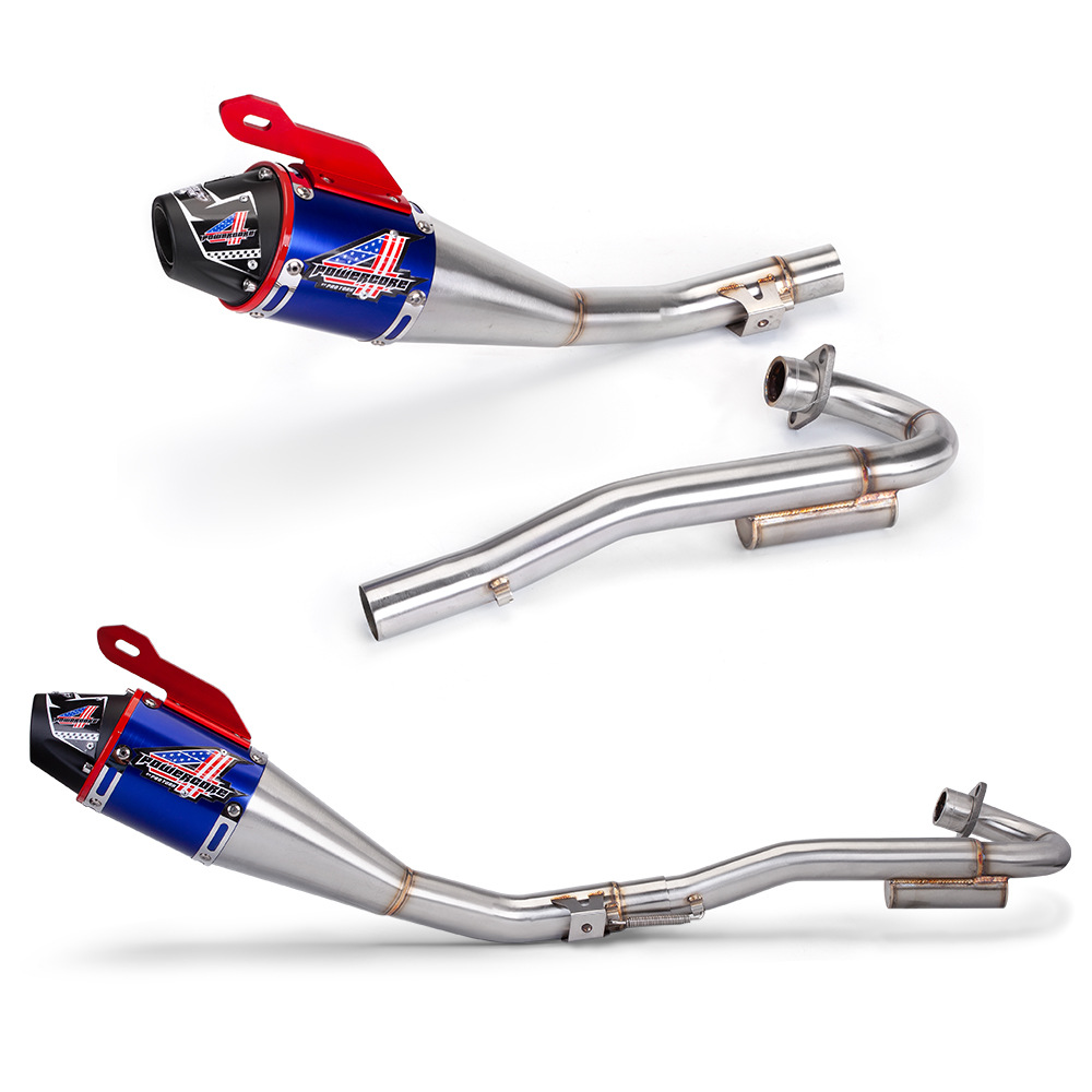45mm Off-road Motorcycle Exhaust Muffler with Front Link Tube For Honda CRF230F 18-20 Year Dirt Bike Exhaust System Modify Parts