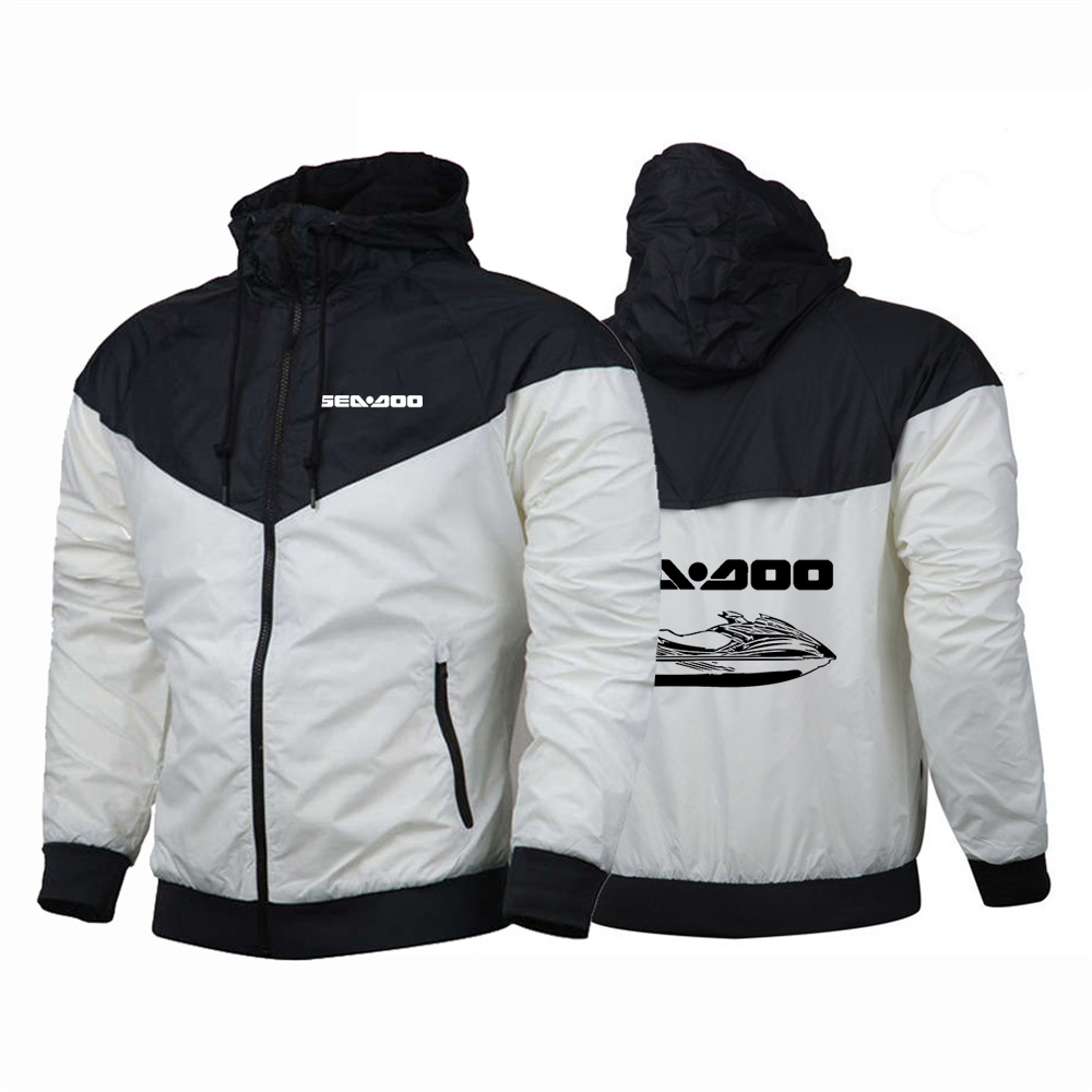 2023 Spring Autumn New Sea Doo Seadoo Moto Logo Print Outdoor Sports Quick Dry Patchwork Sun-Protective Thin Windbreaker Jackets