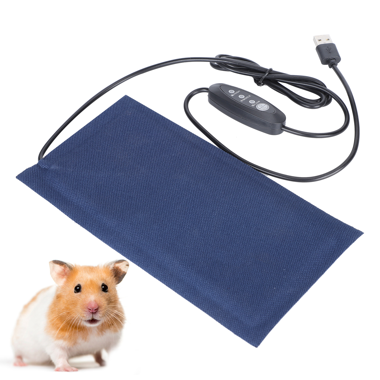 Reptiles Pet Heating Mat Pad Carpet Keep Warm USB Power Supply Adjustable Temperatures