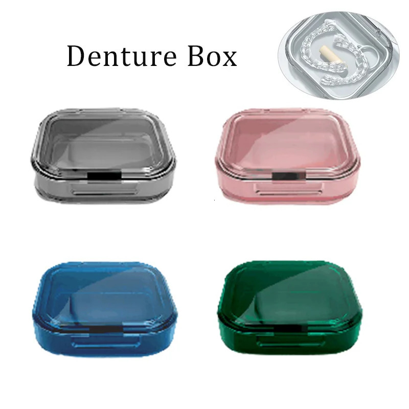 Dental Orthodontic Invisalign Retainer Case Denture Bath Storage Box Mouth Guard Container Dentistry Teeth Braces Organizer 240520