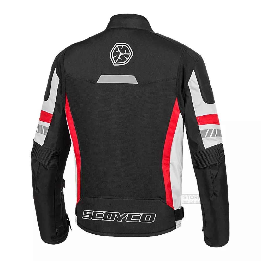 SCOYCO Motorcycle Jacket Men Windproof Moto Riding Racing Motorbike Clothing Protective Gear for Autumn Winter
