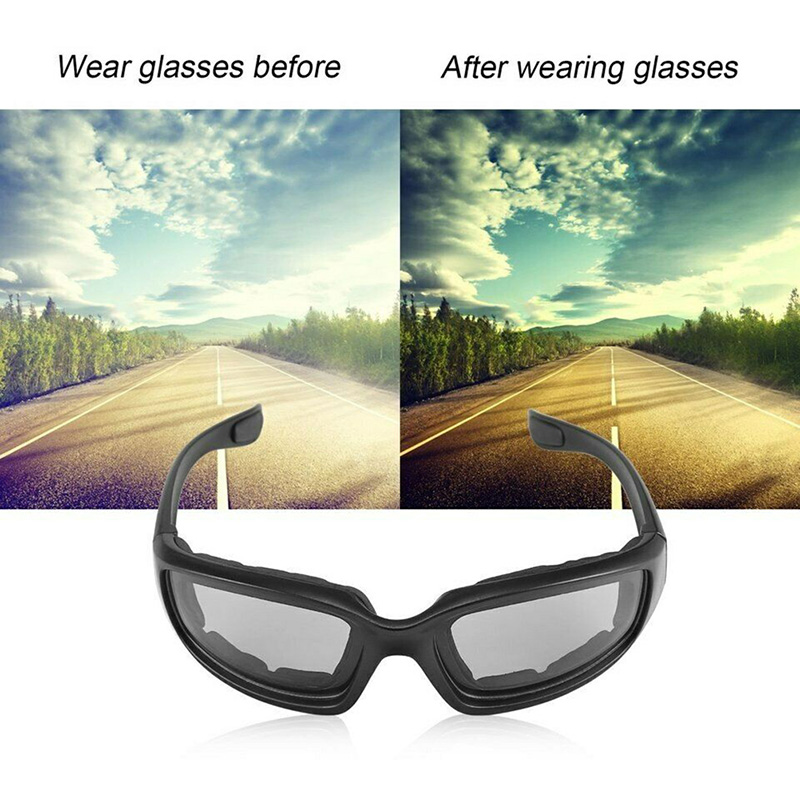 Motorcycle Wind Sand Riding Glasses Anti-Glare Polarized Night Driving Lens Outdoor Sunglasses