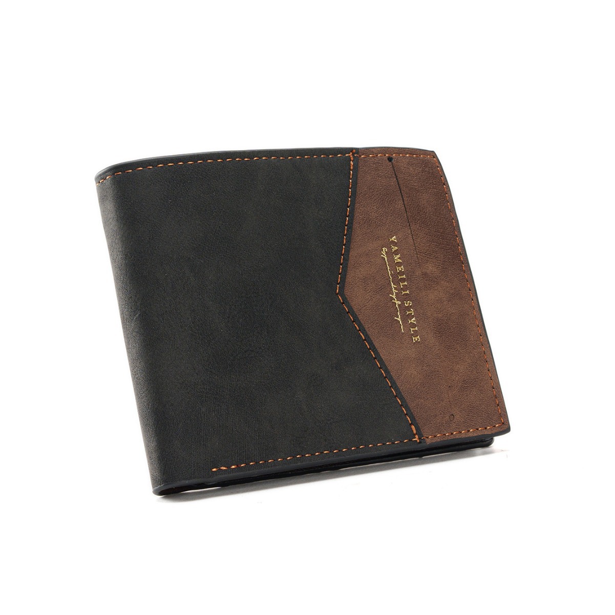 High quality men's designer hot selling new fashionable wallet retro practical casual double fold short horizontal seam classic high-end leather 