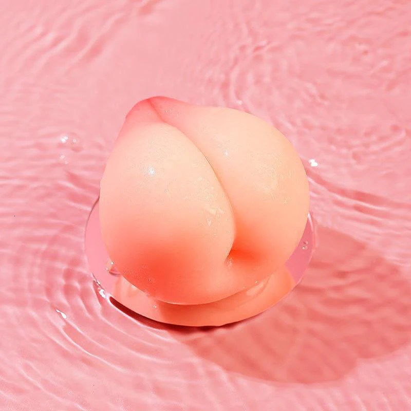 Juicy Peach Soft Decompression Squeeze Release Ball Tool Simulation Silicone Toy Handmade Gift Fidget 240514
