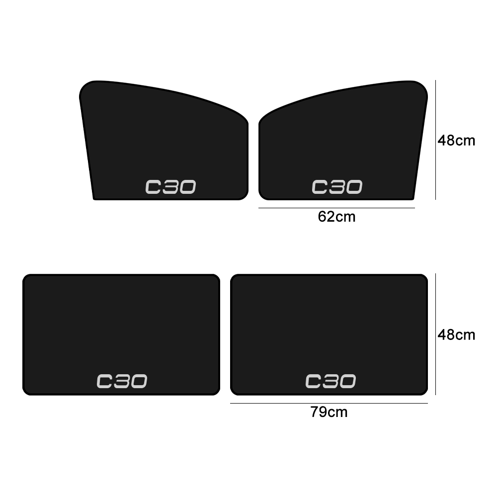 2PCS Car Folding Window Curtains For XC90 XC60 C30 T6 S60 C70 XC40 V40 XC70 V70 V60 V50 S80 S40 AWD V90 S90 Auto Accessory