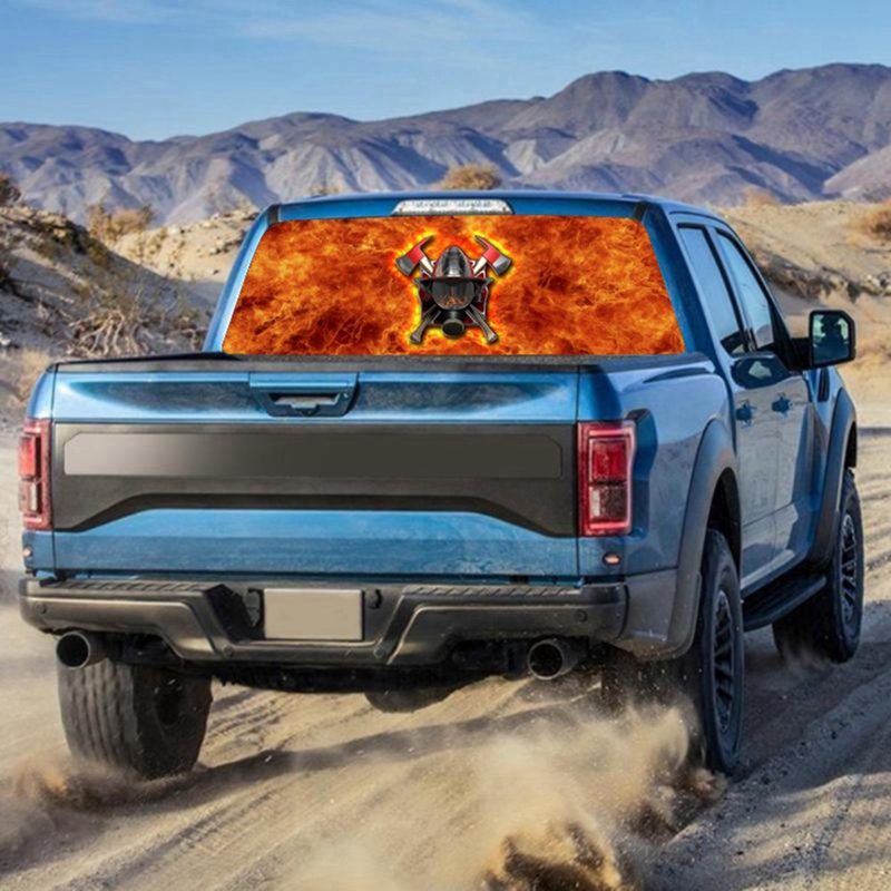 A162 For Truck Suv Pickup 3D Rear Windshield Sticker Sun Visor Decor Rear Window Glass Poster 168 X 74CM / 66 X 29 Inch