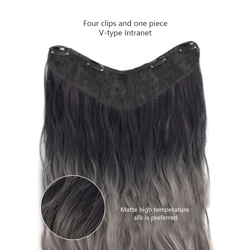 Synthetic Long Curly Hair Gradient Paris Painted Wig Patches With Increased Hair Volume And Fluffy Hair Extensions