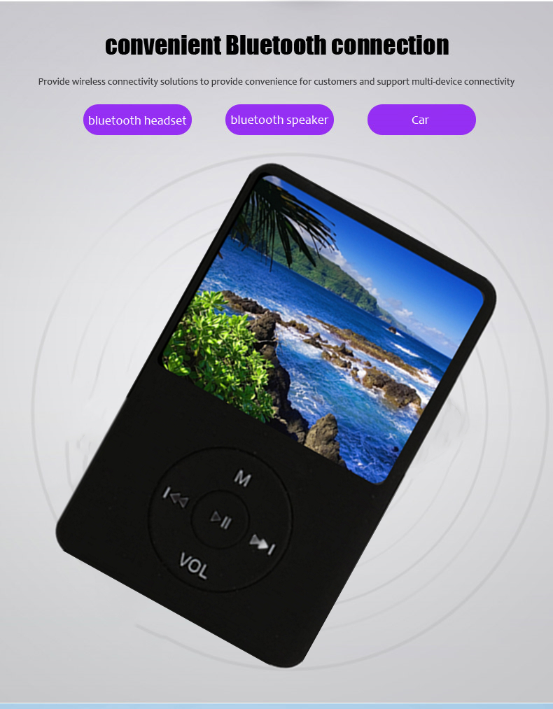 Mini Bluetooth MP3 MP4 Music Player with Loud Speaker and built-in 4GB 8GB HiFi Portable Walkman with Radio /FM/ Record