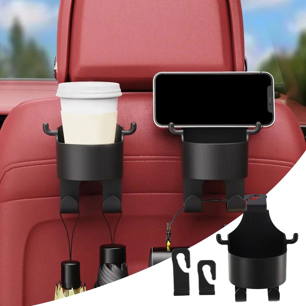 Car Cup Holder Headrest Back Seat Mount Organizer Multifunctional Vehicle Cup Drink Storage Box For Bags, Keys, Cards documents