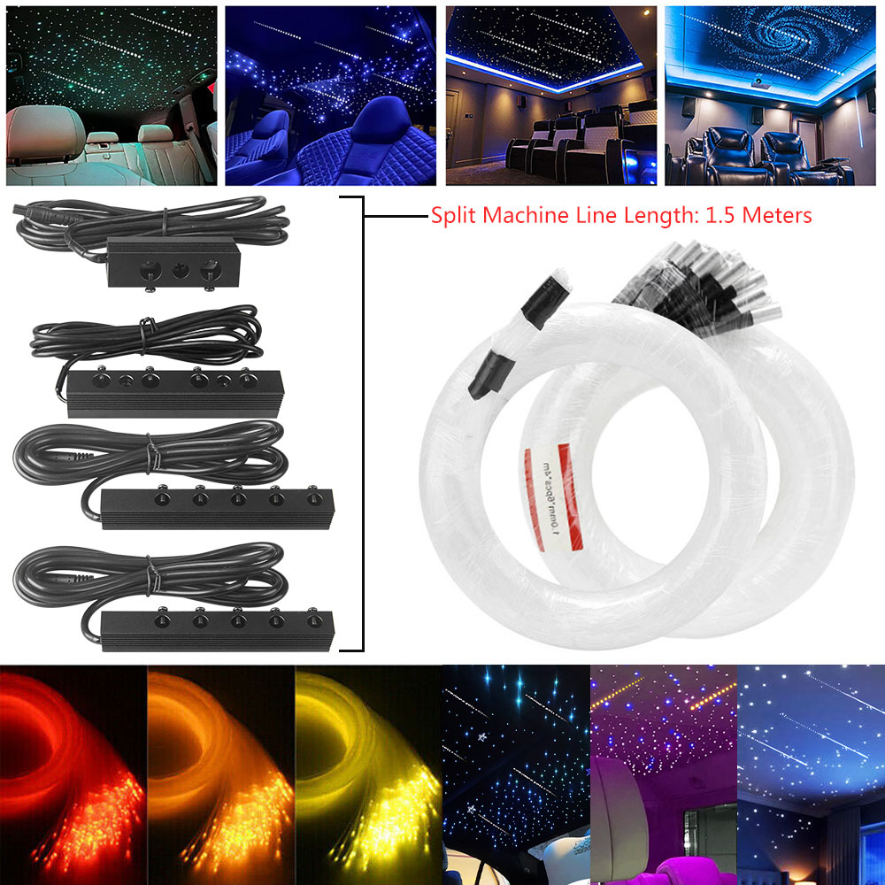 RGBW Car Roof Star Lights Twinkle LED Fiber Optic Star Ceiling Lights Kit APP Starry Sky Optical fiber Lighting Home Decor
