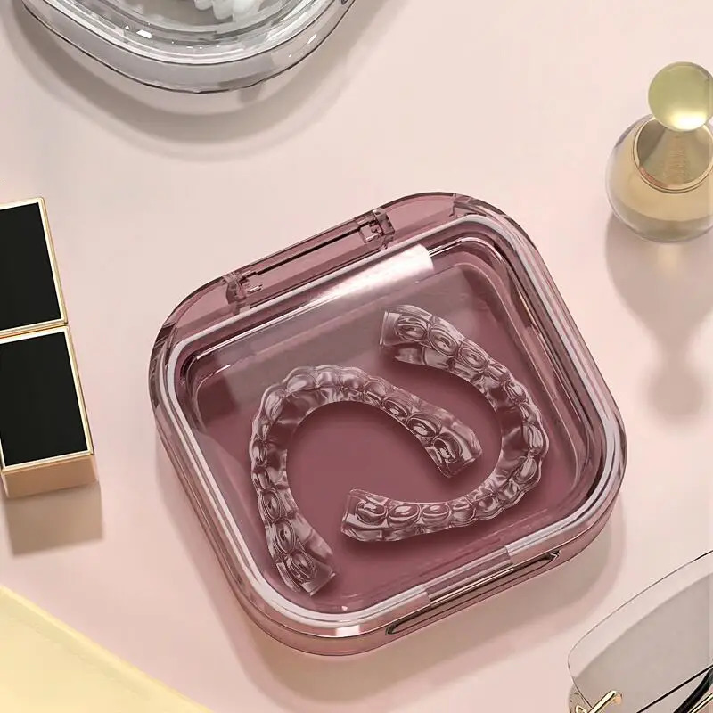 Dental Orthodontic Invisalign Retainer Case Denture Bath Storage Box Mouth Guard Container Dentistry Teeth Braces Organizer 240520