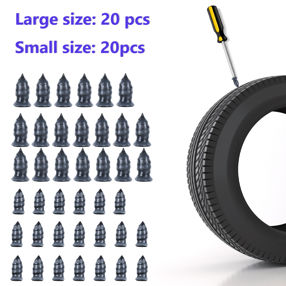 Podofo Car Tire Repair Rubber Nail Tire Repair Screw Tire Rapid Repair Rubber Nails Vacuum Tire Repair Nail Fast Repair Tool