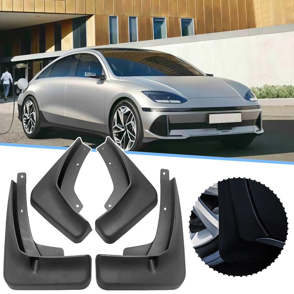 4Pcs Front Rear Splash Guard Mudguard Mud Flap Guards For Hyundai IONIQ 6 2023 2024 Fender Auto Styline Car Accessories