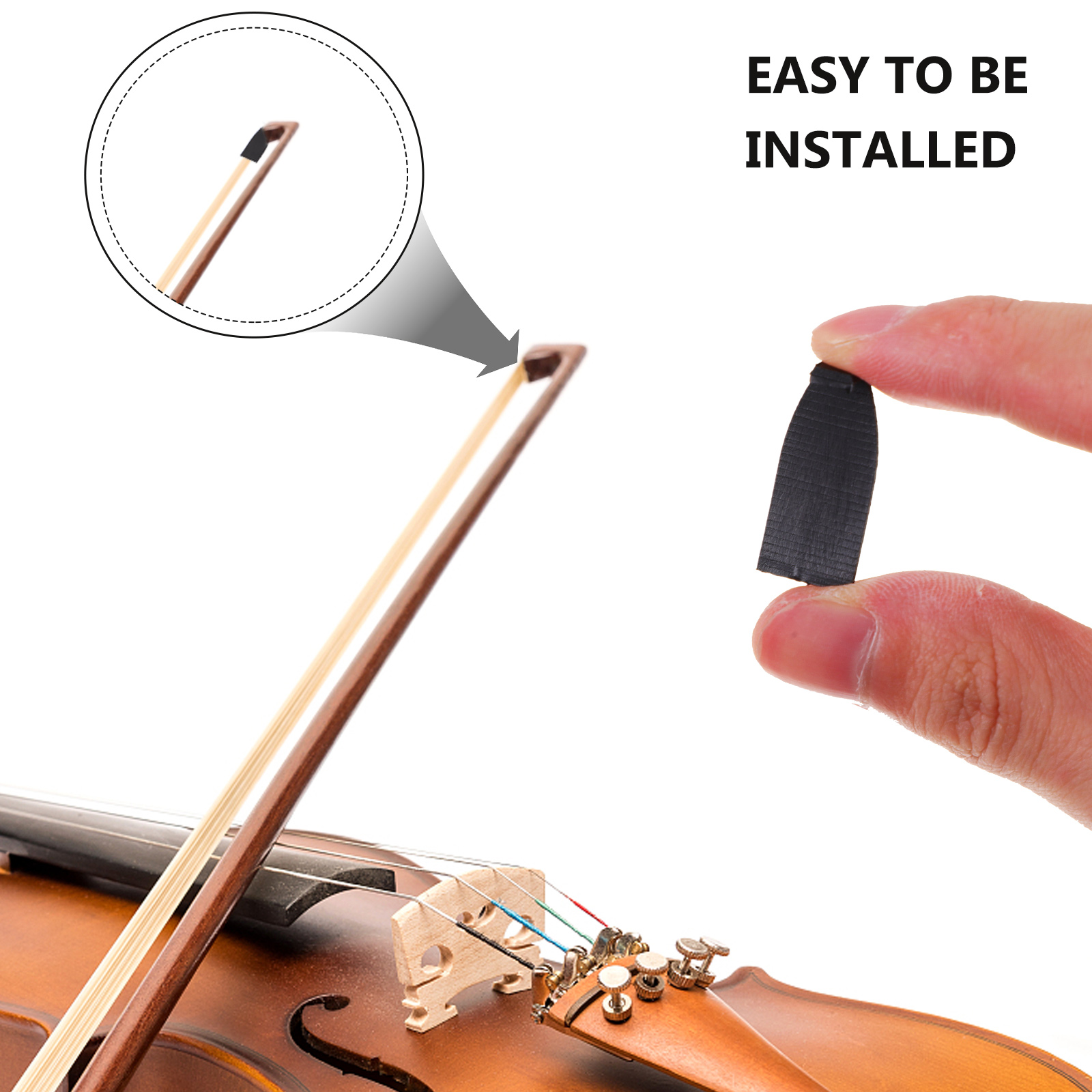 10pcs/6pcs Violin Bow Tips Plastic Cello Bow Tips Violin Cello Viola Accessories Cello Bow Parts Case
