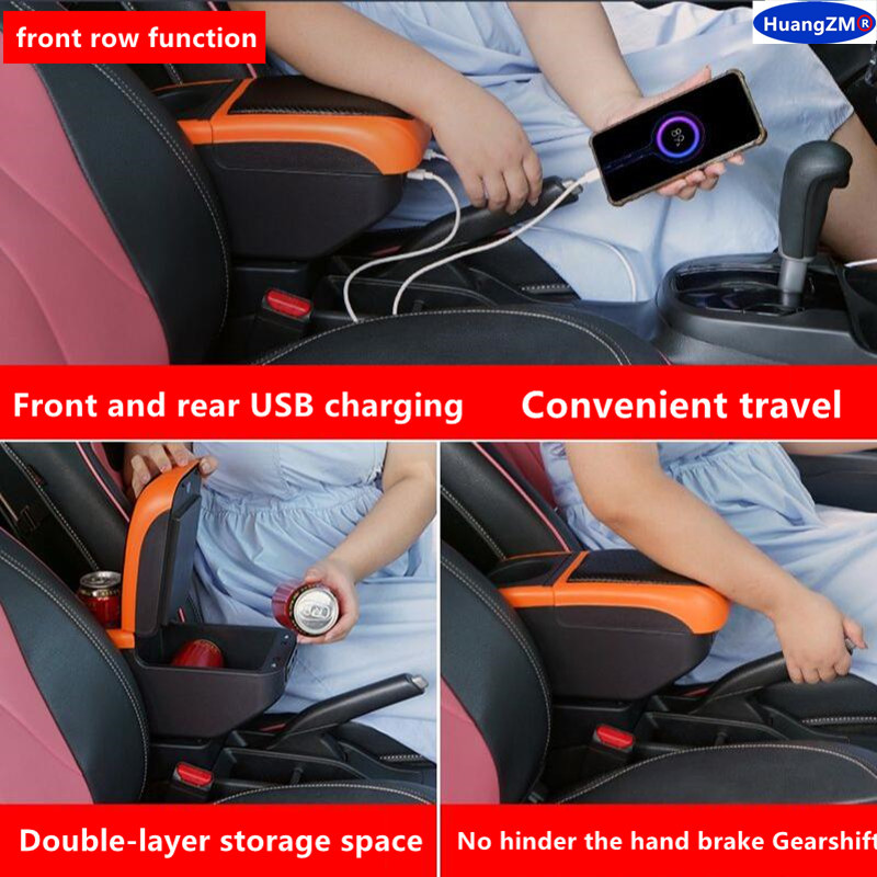 For Fiat Grande Punto Armrest Box for Fiat Punto Car Armrest Box Central Storage Box Interior Retrofit Car Accessories