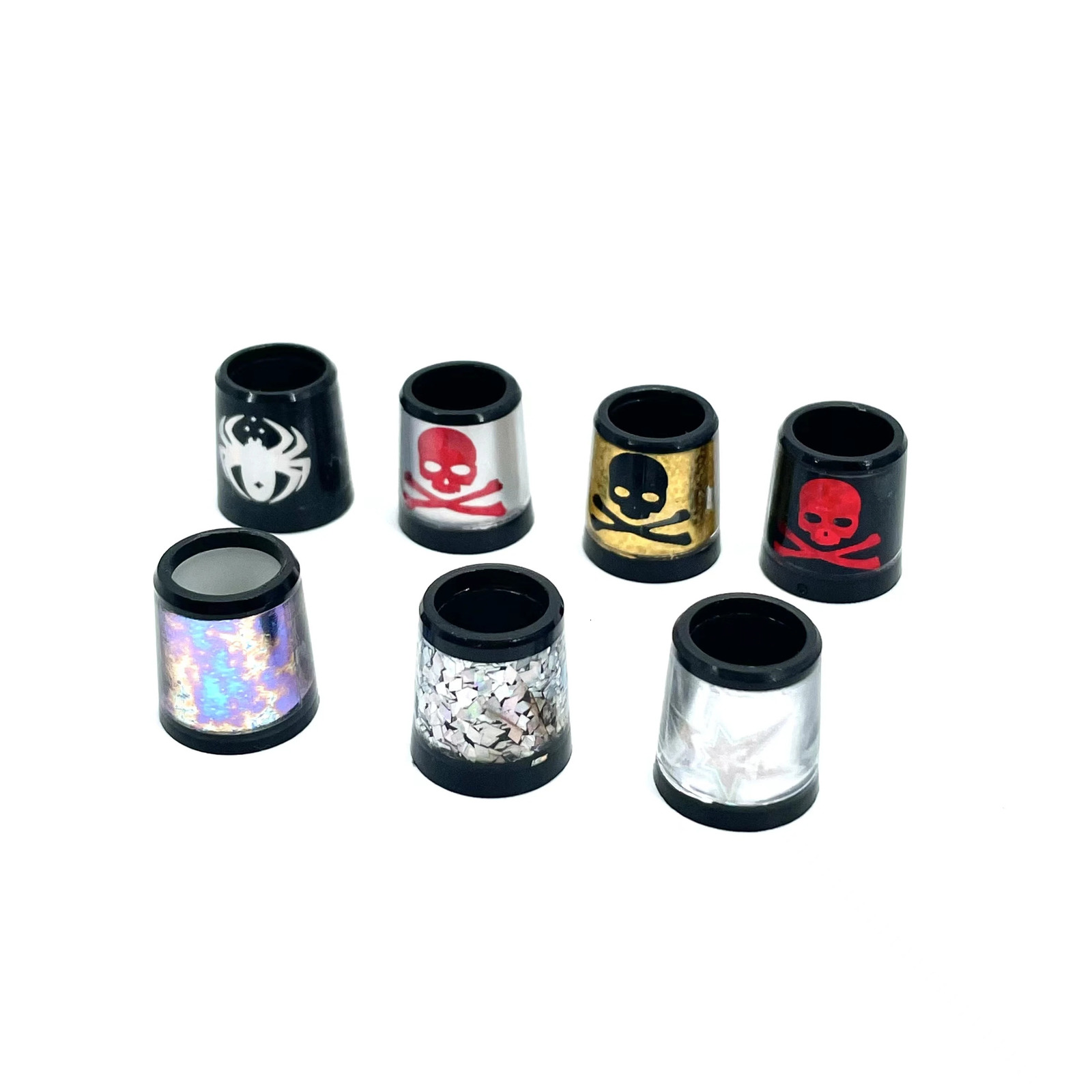 10pcs Plastic Golf Colored Skull Ferrules Fit Iron Shaft spec 93 15137mminner higher outer size 240513