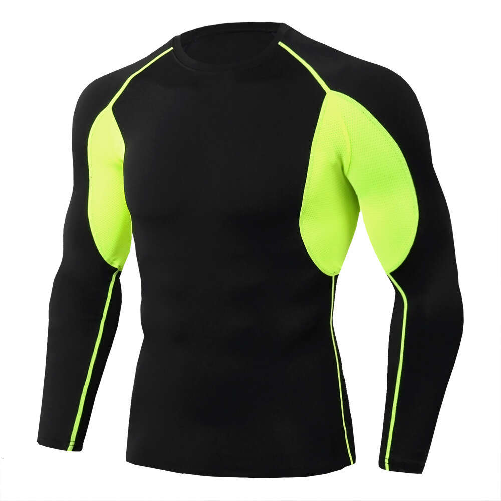 Ddmytiger PRO Tight Fiess Running Training Elastic Quick Drying Round Neck Long Sleeve Men S T Shirt H