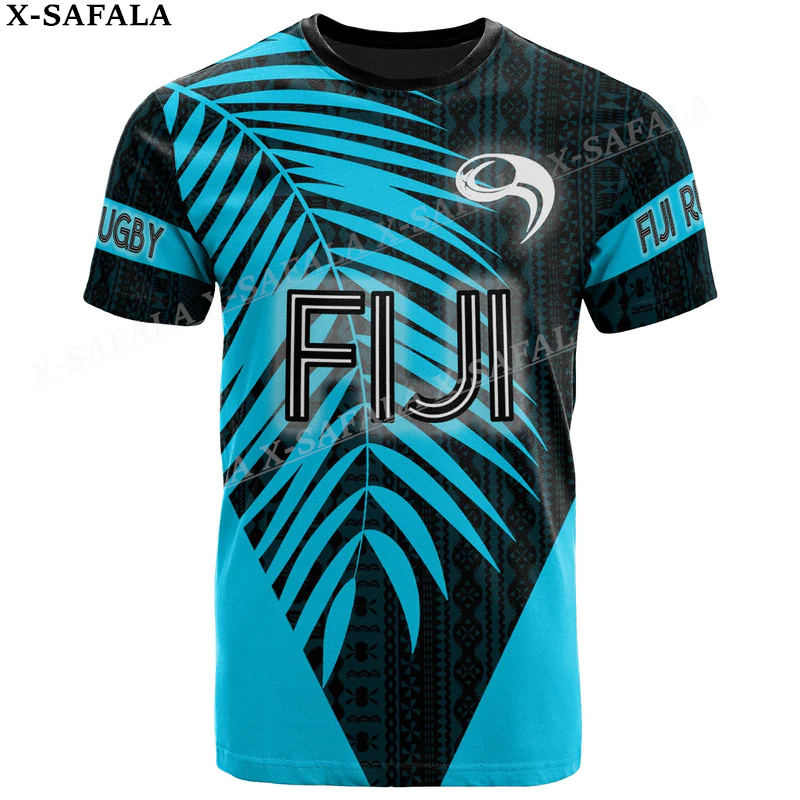 Fiji Rugby Polynesia Fiji For 7s, Its Time 3D Printed Short Sleeve T-shirt Summer Round Neck Men Female Casual Top Tee-2