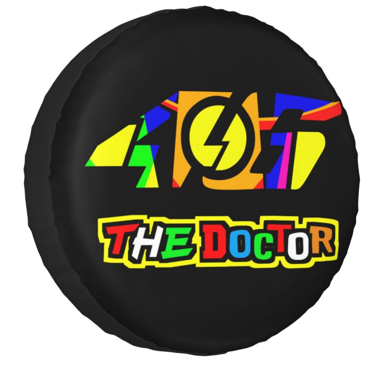 Motorcycle Racing Rossi Spare Tire Cover Bag Pouch for Jeep Mitsubishi Pajero Dust-Proof Car Wheel Covers 14" 15" 16" 17"