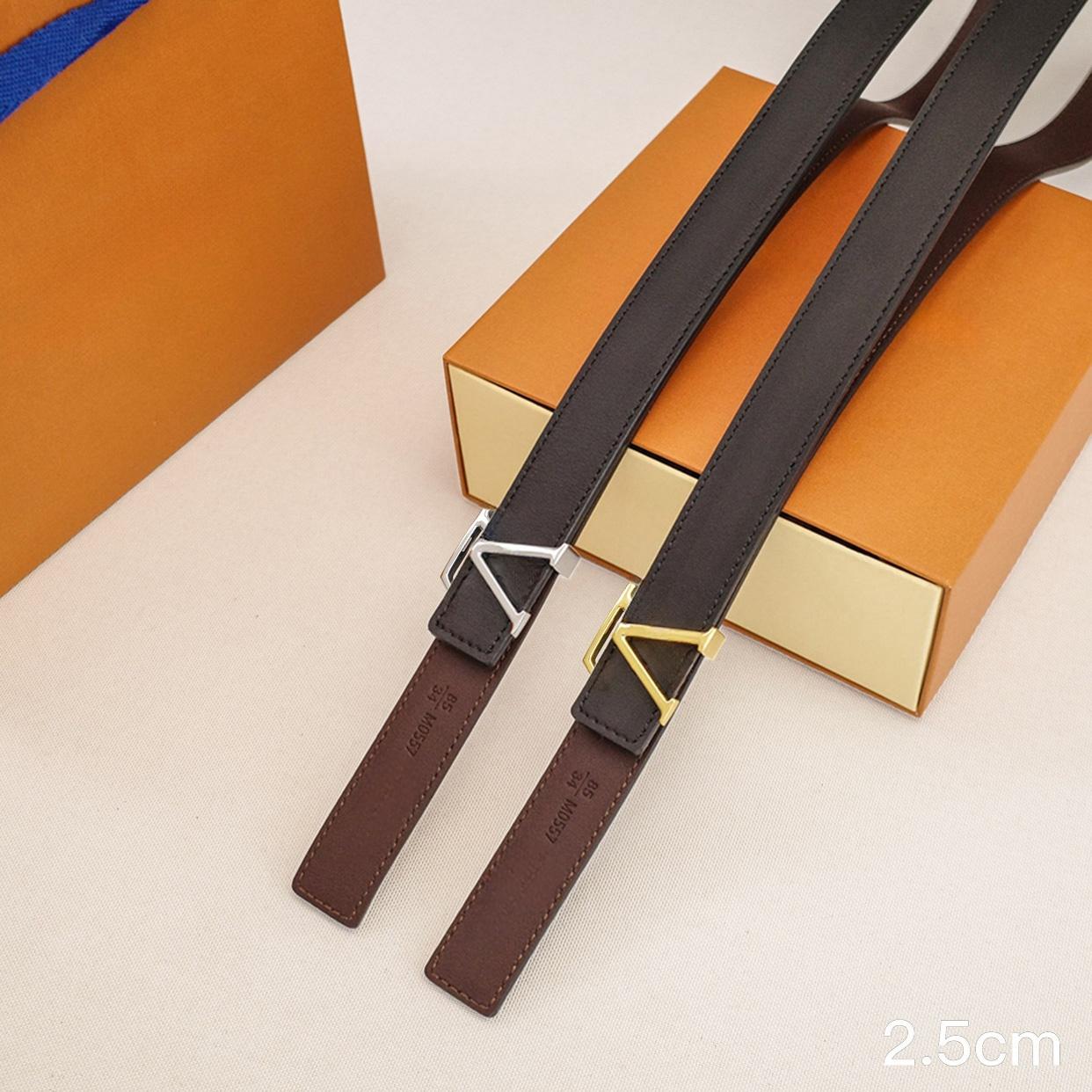 Designer Belt for Man Fashion Belts 2 Colors Optional Woman Genuine Leather Belts Cowskin Suitable for Everyone Width