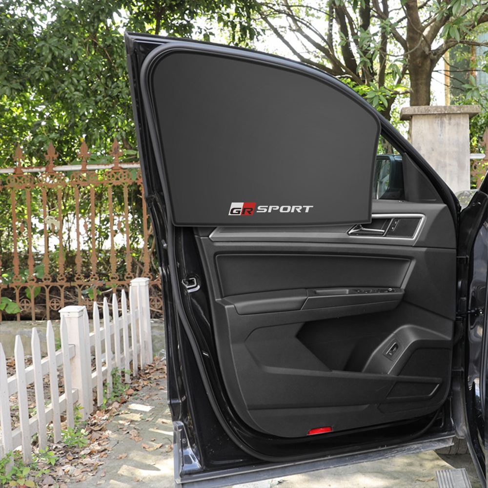 2PCS Magnetic Car Window Curtain Sun Shade Cover Auto Accessories For TOYOTA GR Sport 2022 2023 Gazoo Racing Supra 86 Hilux C-HR
