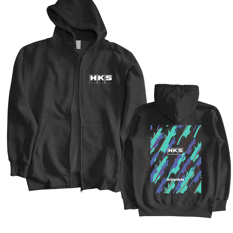Mens autumn spring hoody Limited HKS Power and Sportser Performance Turbo Logo men black zipper hoodies