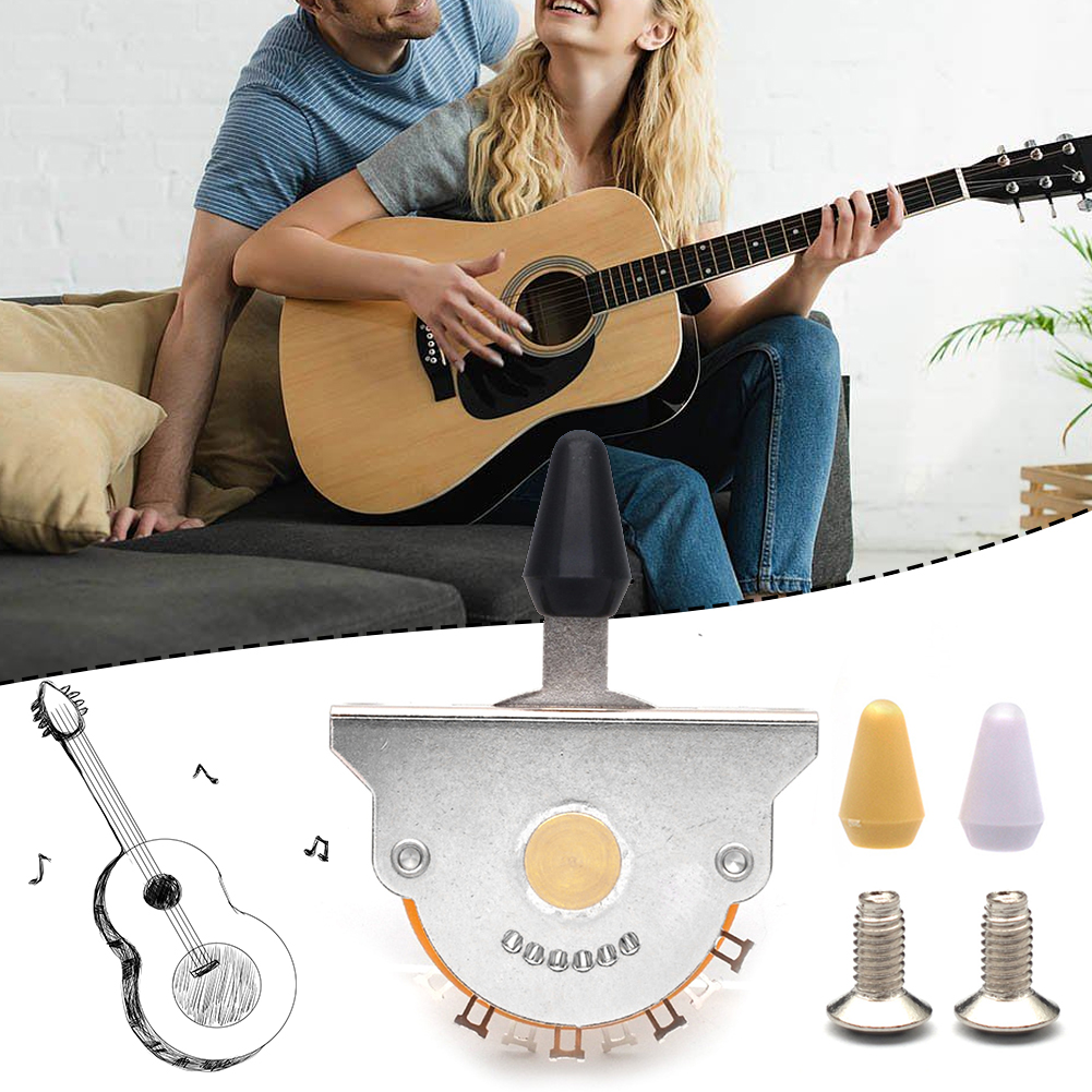 5 Way Guitar Toggle Switch Electric Guitar Switch with 2 Screws Electric Guitar Accessories Pickup Selector for Electric Guitar