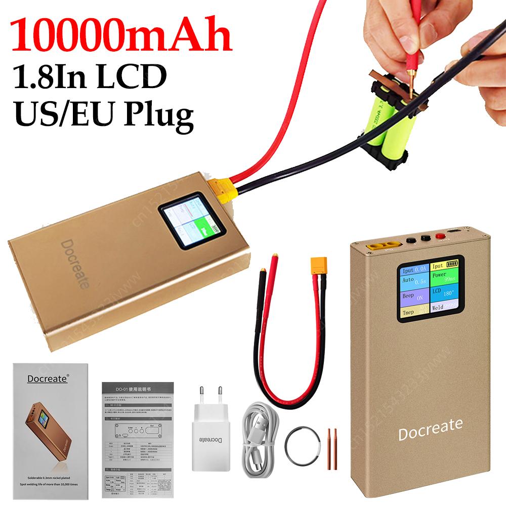 Mini Spot Welding Machine 1.8In LCD Screen Automatic/Manual Modes 10000mAh with Type-C Port Rechargeable Spot Welding Equipment