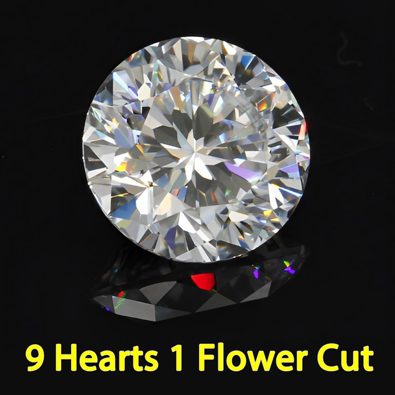 New Round 100 Faceted Cut Moissanite Loose Stones 0.5-5 Carat D Color Russian Bird's Nest Cut Moissanite Diamonds Stone With GRA