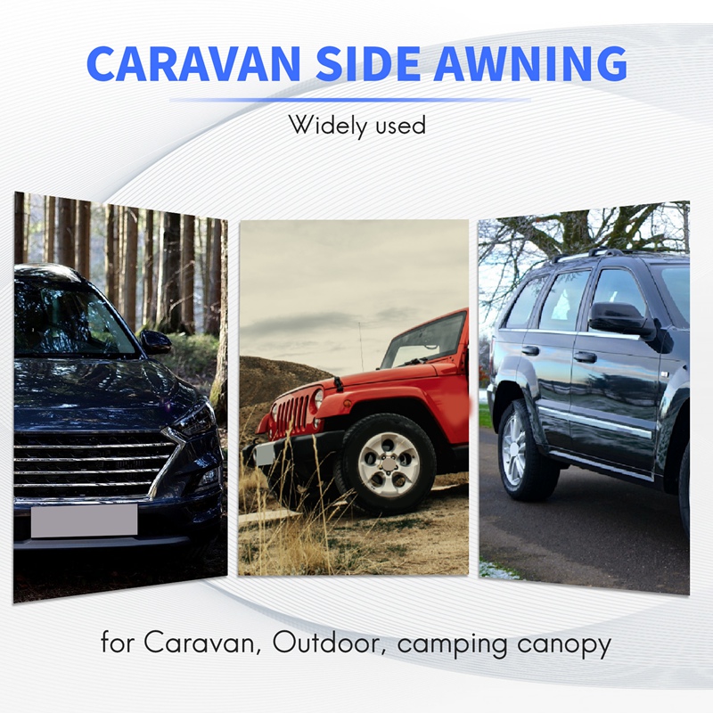Portable Campin Shelter, Car Side Awning RV Sun Shade Sail Canopy Roof Top Tent For Caravan, Outdoor, SUV