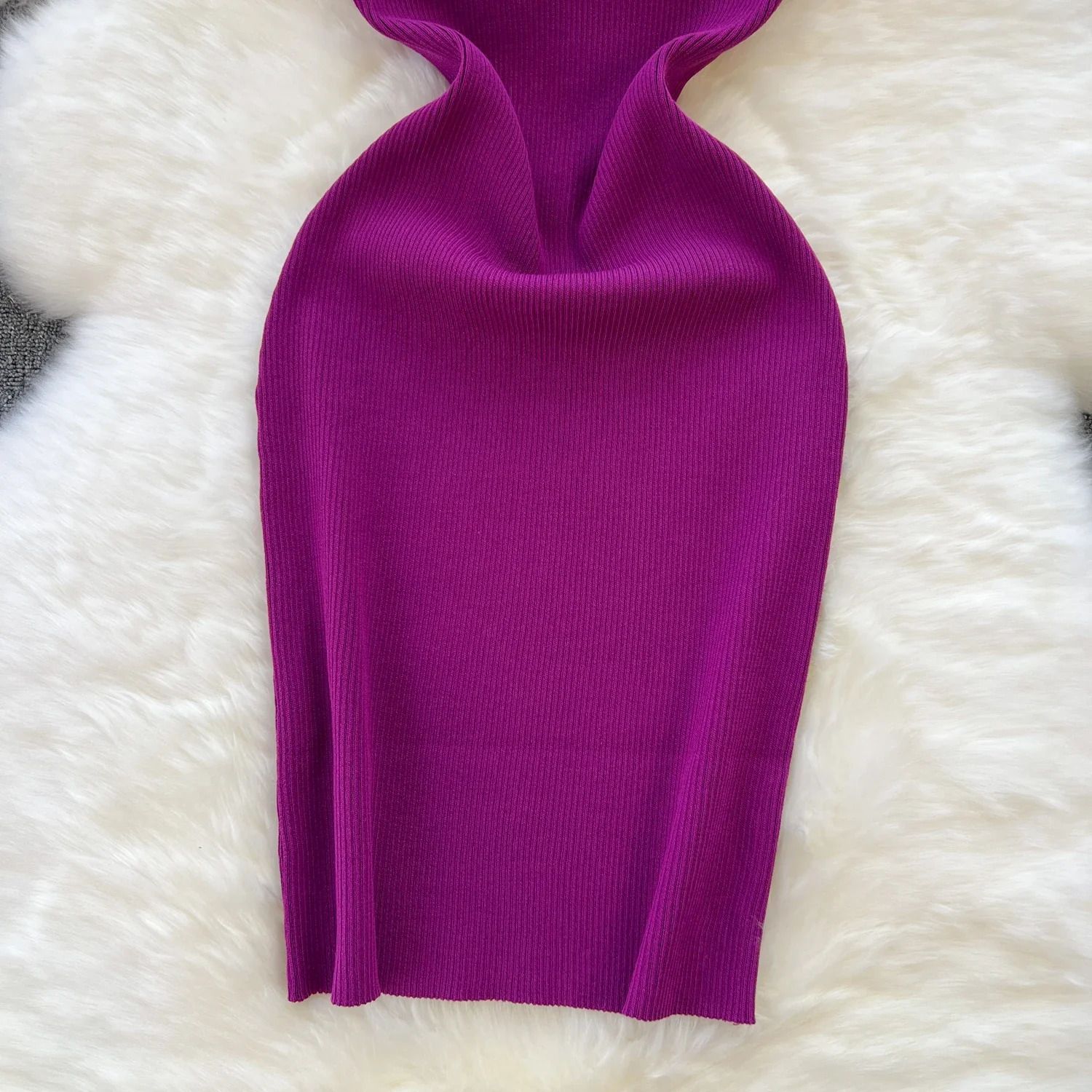 Sexy Elatic Summer Knit Strap Dress Women Tank Bodycon Sundress Female Beach Buttons Midi Dress Outfit 240518