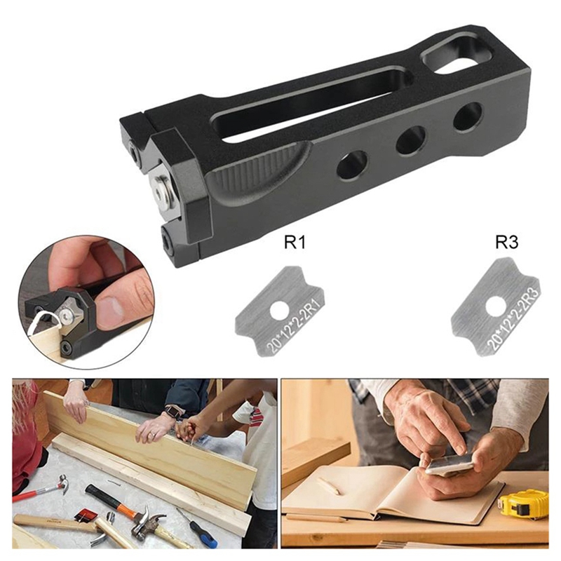 Woodworking Blade Edge Corner Planer Edge Banding Arc Trimming Manual Planer Wood Chamfering Fillet Scraper Board Tool