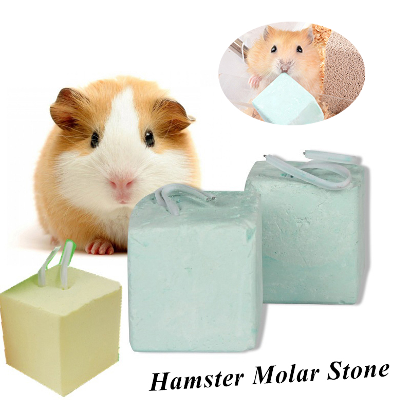 Hamster Teeth Grinding Stone Mineral Calcium Rabbit Rat Squirrel Toys Cube Hang Small Pet Minerals Molar Stone Chew Toys