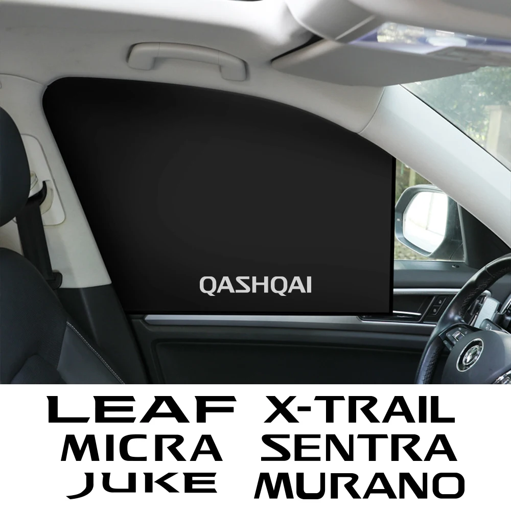 Magnetic Sun Shade Car Side Window UV Protector Auto Accessories For Nissan Qashqai Juke Micra X-Trail Leaf Sentra Murano Note