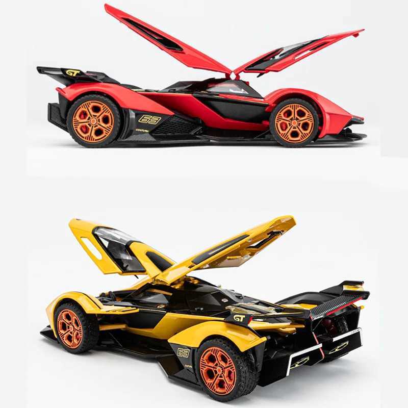 Free shipping Cars 1 32 V12 Vision GT Gran Turismo Alloy Sports Diecast Metal Toy Concept Racing Car Model Sound and Light Childrens Gift