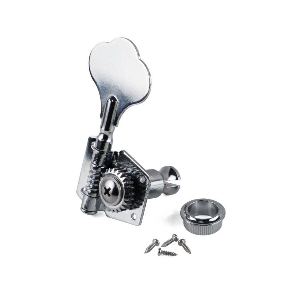 FLEOR 4pcs Vintage Open Gear Bass Tuning Keys Pegs Machine Head Tuner Fit FD 4 Strings Bass Guitar Precison